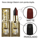 Batom Diamante 2 em 1 - Um só batom, dois acabamentos deslumbrantes